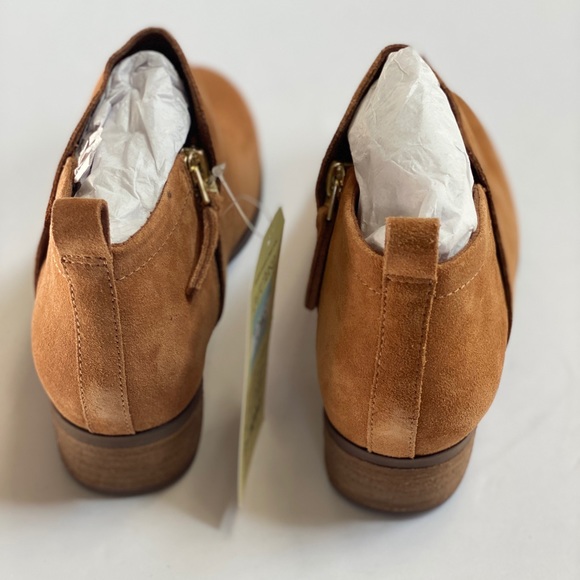 NEW Toms Deia Caramel Brown Suede Zip Bootie - Picture 7 of 7